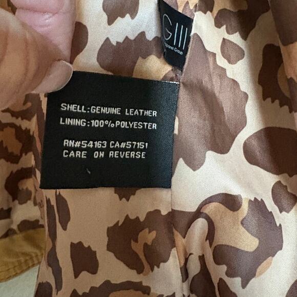 Leather Moto Jacket Black Rivet Cognac Leopard Lining M (marks) coastalcowgirl - Picture 10 of 13